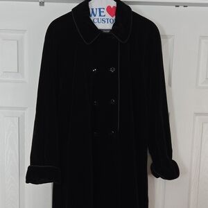 Elegant Long Black Vintage Velvet Coat - Saks 5th Avenue